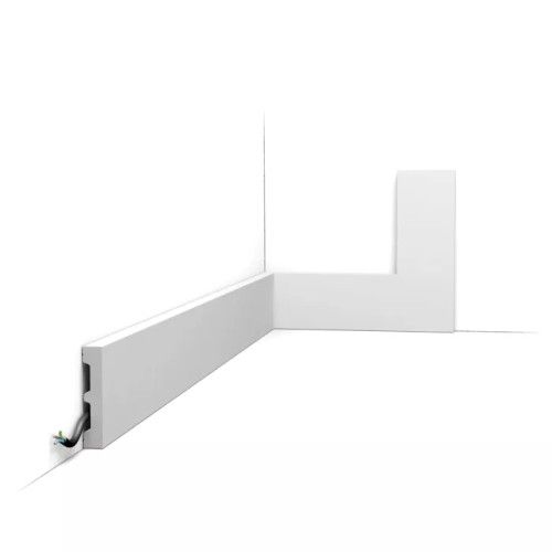 SX157-RAL9003 ORAC Battiscopa RAL9003 in Duropolymer L200 x H6,6 x L1,3 cm ORAC DECOR 1 - Cimaise Tableau 