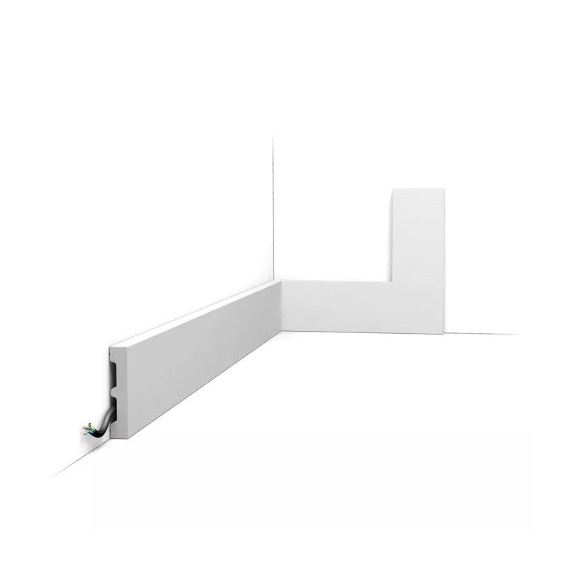 SX157-RAL9003 ORAC Battiscopa RAL9003 in Duropolymer L200 x H6,6 x L1,3 cm ORAC DECOR 1 - Cimaise Tableau 