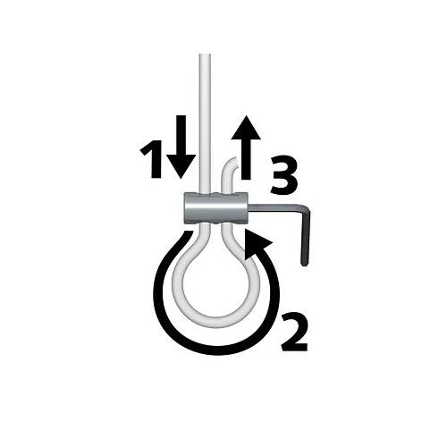 Loop Maker: creazione di anelli con il cavo in nylon. ARTI TEQ 2 - Cimaise Tableau 