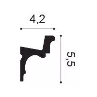 C323 ORAC Cornice Purotouch L200 x H5,5 x L4,2 cm ORAC DECOR 3 - Cimasa per Quadri