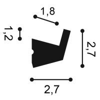 CX189 Iluminación indirecta Durofoam L200 x H2,7 x L2,7 cm ORAC DECOR 3 - Cimaise Tableau 