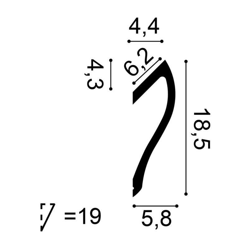 C371 ORAC Illuminazione indiretta Purotouch L200 x H18,5 x L5,8 cm ORAC DECOR 3 - Cimaise Tableau 