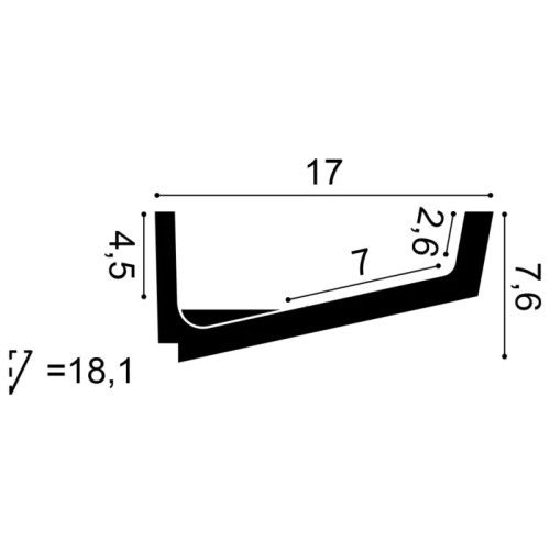 C352 ORAC Iluminación indirecta Purotouch L200 x H7.6 x L17.1 cm ORAC DECOR 3 - Cimaise Tableau