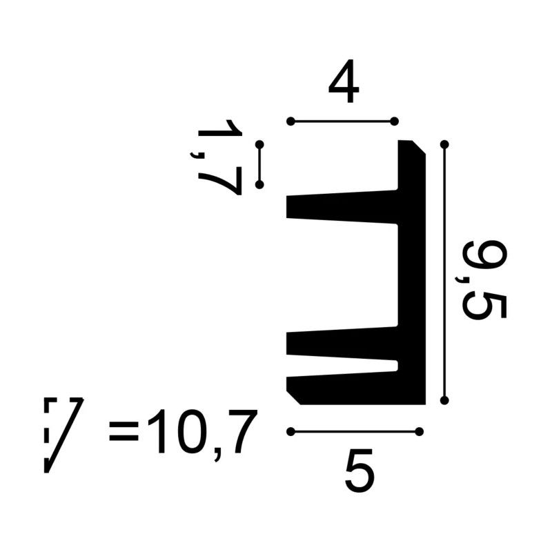 C381 ORAC Illuminazione a luce indiretta Purotouch L200 x H9,5 x L5 cm ORAC DECOR 3 - Cimaise Tableau 
