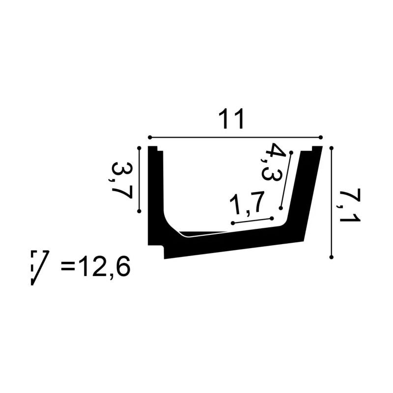 C357 ORAC Indirect lighting Purotouch L200 x H7.1 x L11 cm ORAC DECOR 3 - Cimaise Tableau 