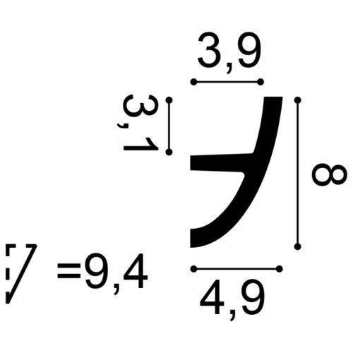 C373 ORAC Illuminazione indiretta in Purotouch L200 x H8 x L5 cm ORAC DECOR 3 - Cimaise Tableau 