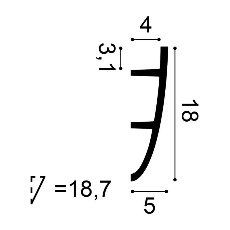 C374 ORAC Iluminación indirecta Purotouch L200 x H18 x L5 cm ORAC DECOR 3 - Cimaise Tableau 