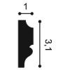 PX116 ORAC Cimaise Duropolymer L200 x H3,1 x L1 cm ORAC DECOR 3 - Cimaise Tableau 