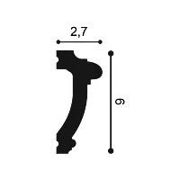 PX113 ORAC Cornice Duropolymer L200 x H6 x L2,7 cm ORAC DECOR 3 - Cornice per Quadro
