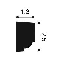 P9050F ORAC Cornice flessibile Durofoam L200 x H2,5 x L1,3 cm ORAC DECOR 4 - Cimaise Tableau 