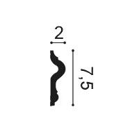 PX202F ORAC Cimaise flexible Flex L200 x H2 x L7,5 cm ORAC DECOR 3 - Cimaise Tableau