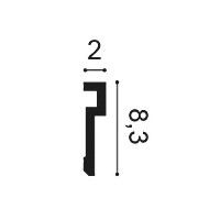 PX198 ORAC Cimaise Duropolymer L200 x H8.3 x L2 cm ORAC DECOR 3 - Cimaise Tableau