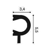 PX169 ORAC Duropolymer Bilderleiste L200 x H5,5 x B3,4 cm ORAC DECOR 3 - Cimaise Tableau 