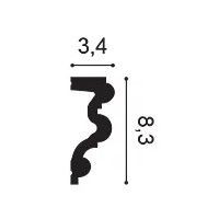 P4025F ORAC Cornice flessibile Durofoam L200 x H8,3 x L3,4 cm ORAC DECOR 3 - Cornice per quadri