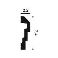 P7070 ORAC Durofoam Bilderleiste L200 x H7,4 x B2,2 cm ORAC DECOR 3 - Cimaise Tableau