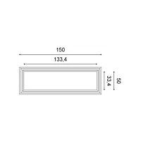 W120 Pannello murale 3D Purotouch L150 x H50 x L3,2 cm ORAC DECOR 3 - Cimasa per quadro