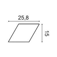 W100 ORAC 3D Wandplatte Purotouch L15 x H25.8 x L2.9 cm ORAC DECOR 3 - Cimaise Tableau 