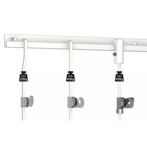 Selbstsichernder Haken für 4 x 4 Stangen (20 kg) – Bildschienenbefestigung für Artiteq-Tafel ARTI TEQ 2 - Cimaise Tableau