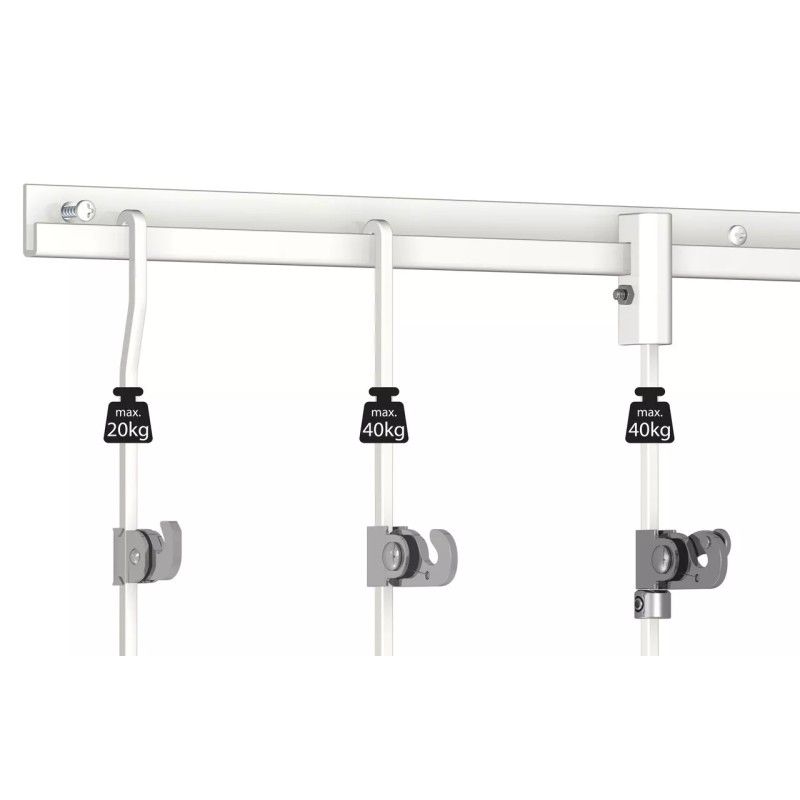 Gancho autoblocante para varilla 4 x 4 (20 kg) - fijación de riel para cuadros para tablero artiteq ARTI TEQ 2 - Cimaise Tableau