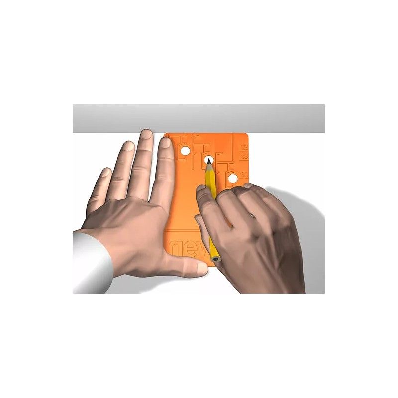 Paquete de 6 Click & connect para mini clic (ADICIONAL) - riel para cuadros colgado nuevamente ARTI TEQ 5 - Cimaise Tableau 