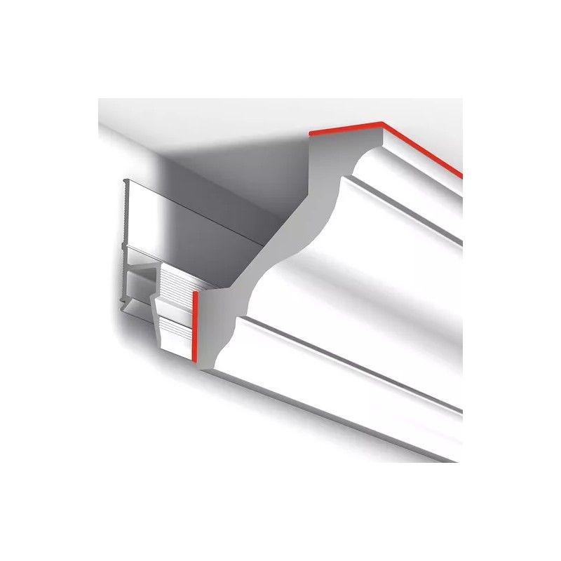 Cimaise Deco rail 200 cm Blanc primaire - fixation cimaise pour tableau artiteq ARTI TEQ 5 - Cimaise Tableau 