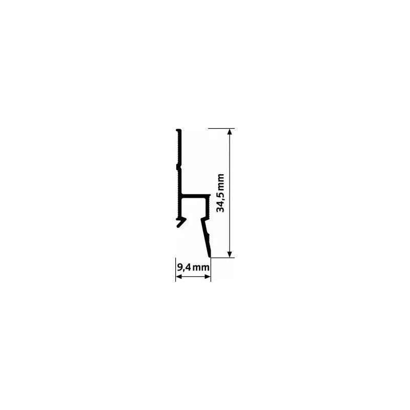 Cimaise Deco rail 200 cm Blanc primaire - fixation cimaise pour tableau artiteq ARTI TEQ 7 - Cimaise Tableau 