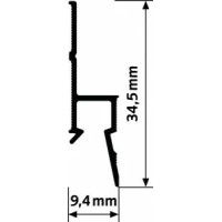 Deco rail 200 cm primary white - rail fixing for artiteq painting ARTI TEQ 7 - Cimaise Tableau 