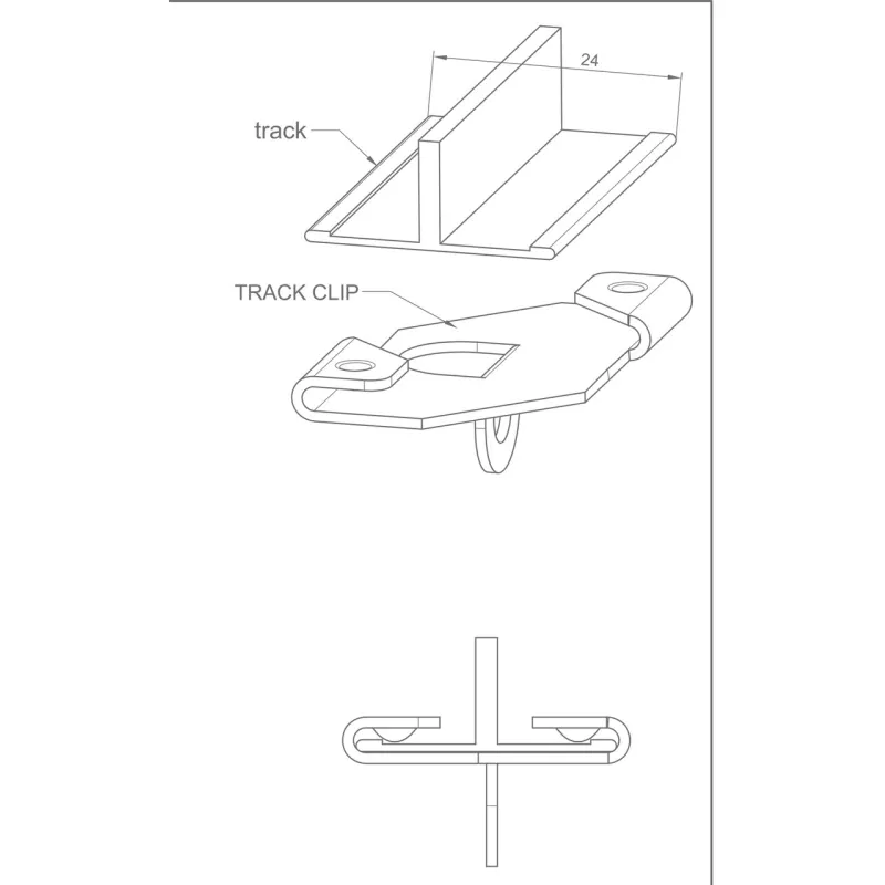 Clamping ceiling clamps for suspension Under ceiling Newly ARTI TEQ 17 - Cimaise Tableau 