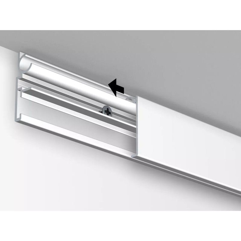Riel para cuadros de doble pared hasta 80 kg , riel y deslizador, 200 cm TRACK & SLIDE 9 - Cimaise Tableau 