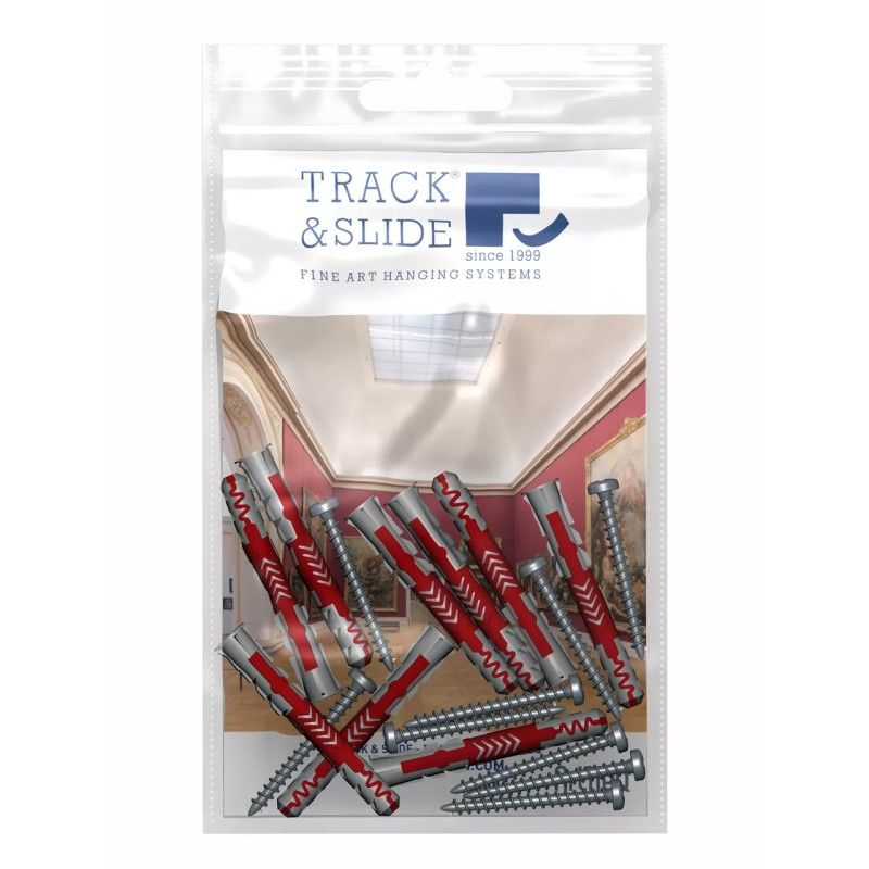 Pack de Vis et Chevilles Track & Slide - système d'accrochage et décoration