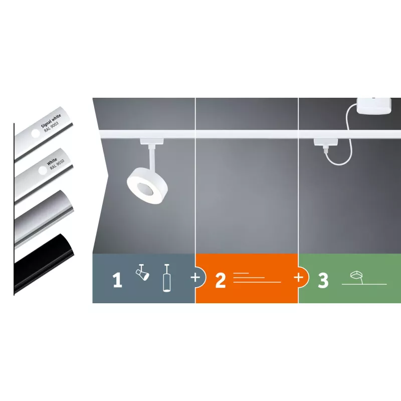 URail Paulmann - Illuminazione per Quadri a Soffitto su Binario PAULMANN 12 - Cornice per Quadri