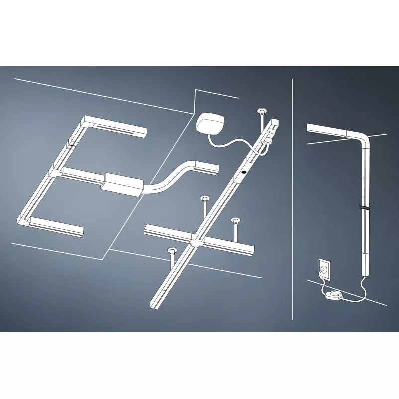 Connecteur d'alimentation URail central ou d'extrémité Paulmann PAULMANN 12 - Cimaise Tableau 