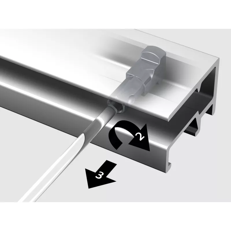 Hilos de Perlon Twister - 2 mm (INSERCIÓN DESDE ABAJO) - rieles para colgar cuadros artiteq ARTI TEQ 13 - Cimaise Tableau 