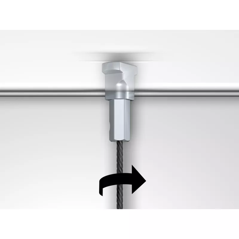 Hilos de Perlon Twister - 2 mm (INSERCIÓN DESDE ABAJO) - rieles para colgar cuadros artiteq ARTI TEQ 26 - Cimaise Tableau 