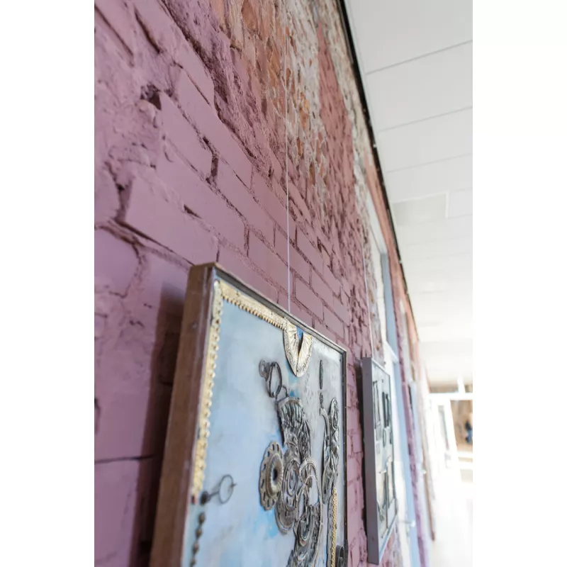 Twister-Stahldrähte - 2 mm (EINFÜHRUNG VON UNTEN) - Bilderaufhängeschienen artiteq ARTI TEQ 6 - Cimaise Tableau 