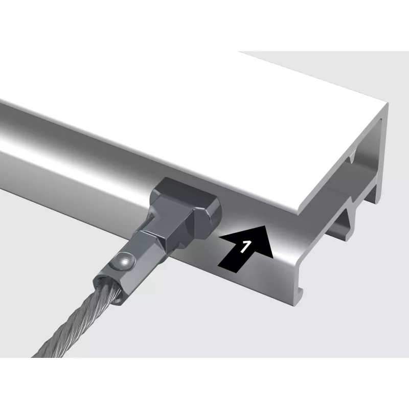 Twister steel wires - 2 mm (INSERT FROM BELOW) - hanging picture rails artiteq ARTI TEQ 9 - Cimaise Tableau 