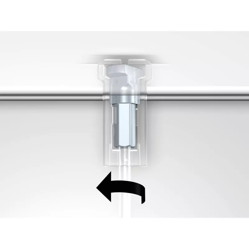 Fils perlon Twister Click2Fix - 2 mm ( INSERTION PAR LE DESSOUS ) - accrochage cimaises tableaux artiteq ARTI TEQ 11 - Cimaise T