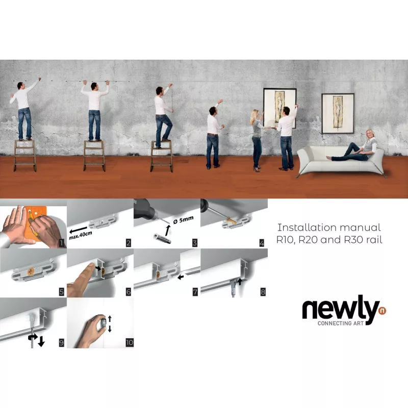 Pacchetto di guide per sedie R10 Newly PREMIUM Newly 3 - Cimaise Tableau 