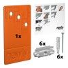 Pack de 6 Click & Connect para Mini Click (EXTRA) - sistema para colgar cuadros con riel ARTI TEQ 2 - Cimaise Tableau 
