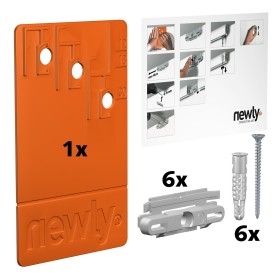 6 Stück Click & Connect für Mini Click (ZUSÄTZLICH) – Bilderschiene neu aufhängen ARTI TEQ 2 - Cimaise Tableau