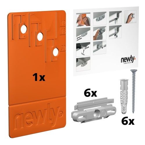 Pacco di 6 connettori Click & Connect per mini click (AGGIUNTIVO) - appenderie per quadri di cimase newly ARTI TEQ 2 - Cimaise T