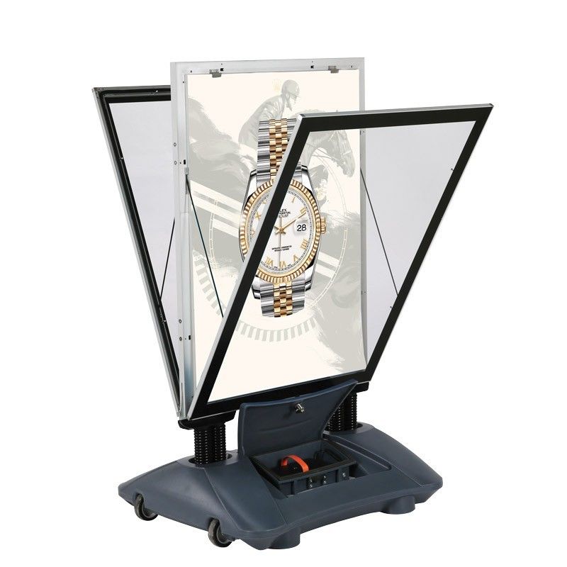 Stop trottoir Wind Pro A1, con illuminazione a LED e base galleggiante. M&T DISPLAYS 2 - Cimaise Tableau 