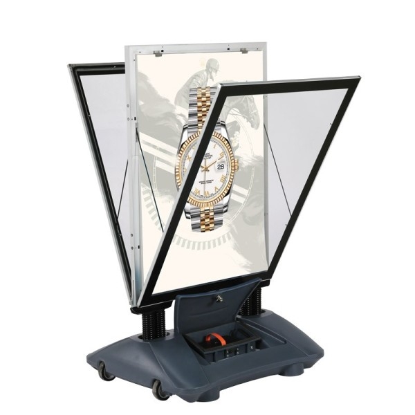 Wind Pro A1 sidewalk stop with LED lighting and floating foot M&T DISPLAYS 2 - Cimaise Tableau