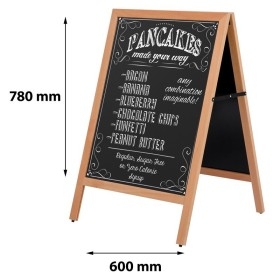 Wooden A-board sidewalk horse M&T DISPLAYS 2 - Cimaise Tableau
