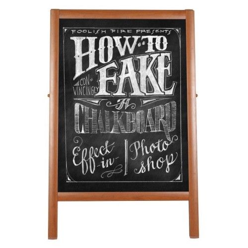 Cavalletto per marciapiede in legno con pannello in alluminio. M&T DISPLAYS 2 - Cimaise Tableau 