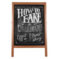 Cavalletto per marciapiede in legno con pannello in alluminio. M&T DISPLAYS 2 - Cimaise Tableau 