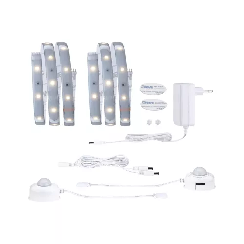 Kit básico de tira LED MaxLED 250: 2 tiras de 1 m, 2700 K, 2 tiras de 1 m con revestimiento IP44, 2 x 4 W, 300 lm/ m , 60 LED/ m