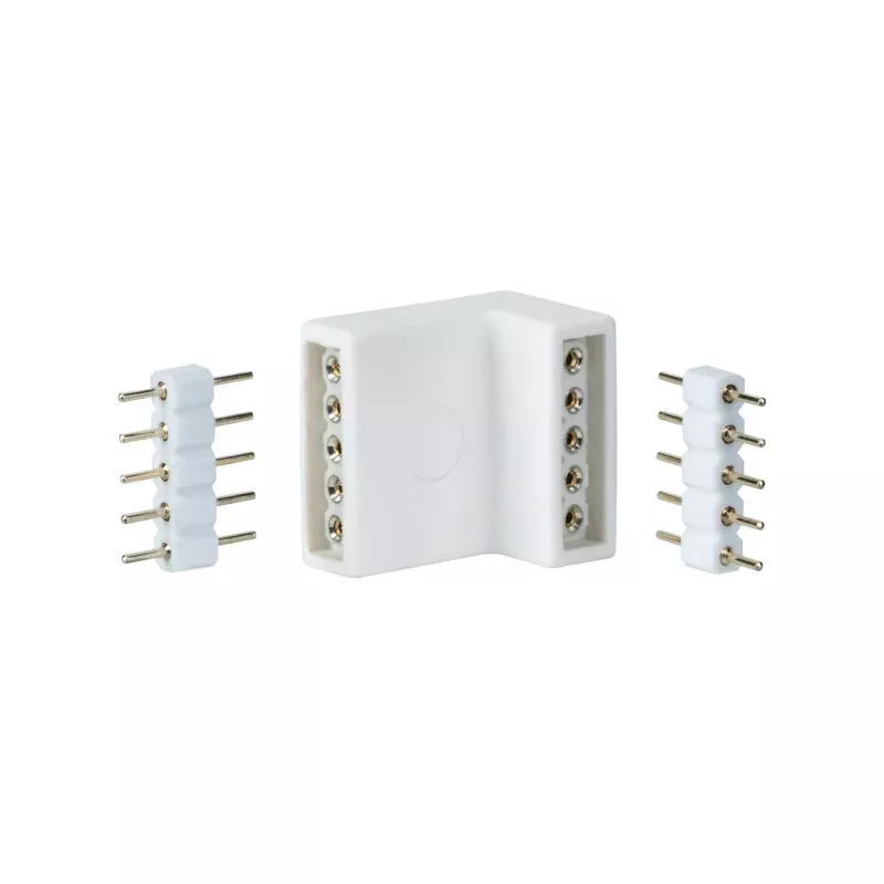 Conector de esquina MaxLED Accessories 17x16mm máx. 144W Blanco - système d'accrochage et décoration