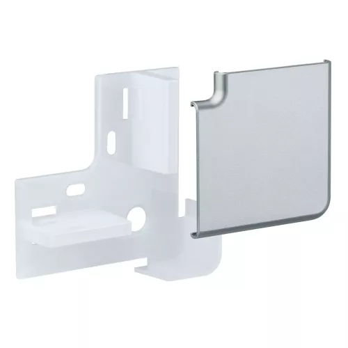 Conector de esquina de 90° para perfil de tira LED doble – Paquete de 2 unidades, aluminio mate