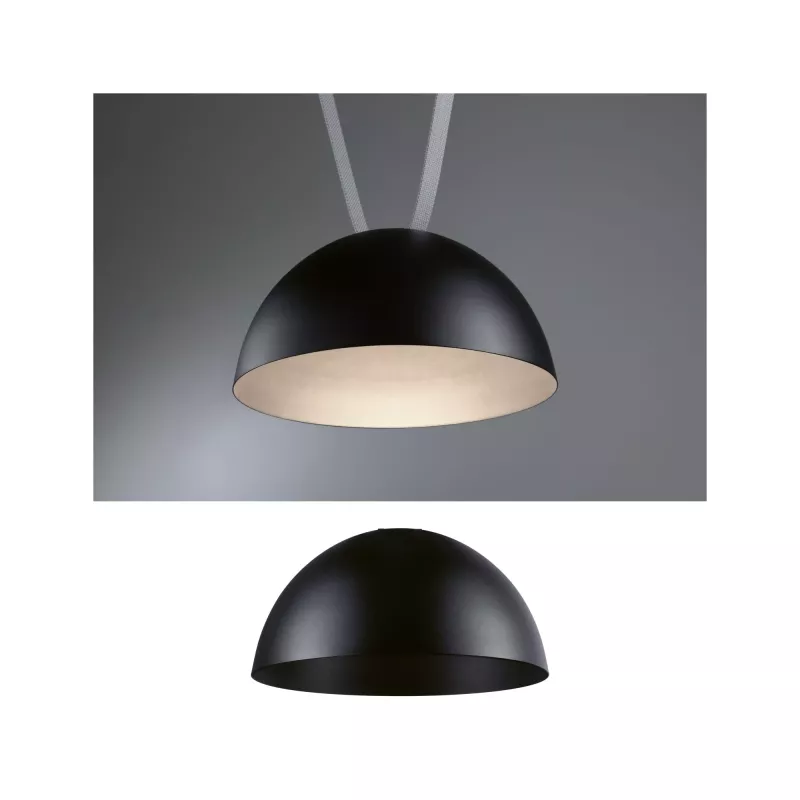ULine - Paulmann 300mm 12W Black LED Bowl Pendant Light